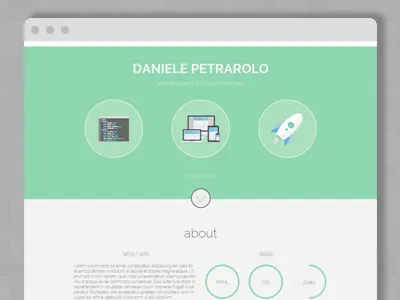 My new portfolio website flat one page portfolio website