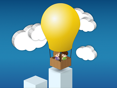Dauup - about us clouds cute float hot air balloon parallax