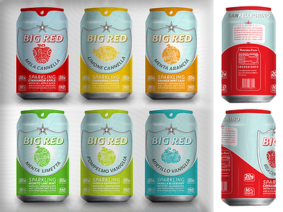 San Pellegrino & Big Red Co-branding big red brand can cobranding design packaging san pellegrino soda