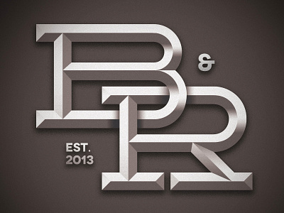 B&R Monogram b design graphic grayscale logo monogram noise r slab vignette