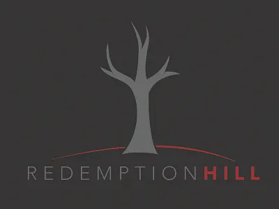 Redemption Hill | Logo brand church grey hill logo red redemption tree type vector