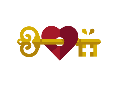 Heart Key heart icon key