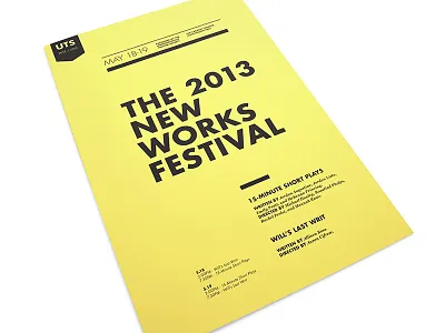 New Works futura poster print typography