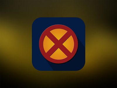 X-Man Flat Icon appicon design flat icon ios ios 7 photoshop playoff rebound ui x man xman