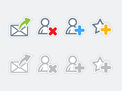 Set of icons for a social network add favorite icon icons remove set