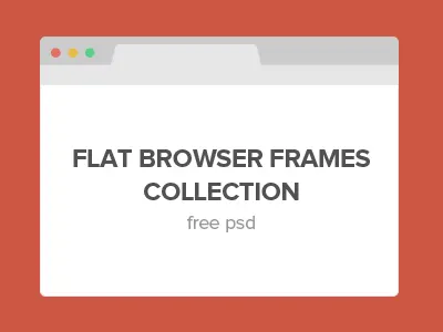 Flat Browser Frames Collection browser frame chrome flat free psd safari skin