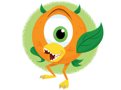 Little Orange Monster brush dry eye monster one orange
