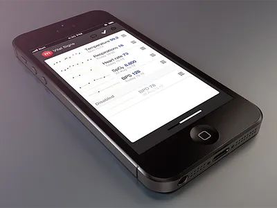 Healthcare iPhone app app charts clean dashboard grid healthcare iphone mobile sparkline ui website