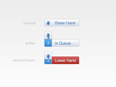 Raise Hand Button buttons buttton creative design gui hover microphone queue ui ui design user interface ux