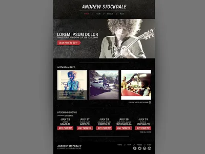 Band Website WIP andrew stockdale band design music texture typography website wip wolfmother