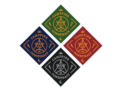 Campfire Conspiracy Stickers campfire conspiracy fire illuminati occult pop punk punk secrets sticker symbols