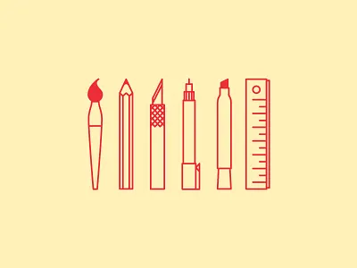 Weapons of Choice brush icon icons line marker pen pencil ruler tools xacto
