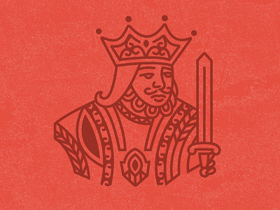 Get Lucky King icon illustration king screen print vector