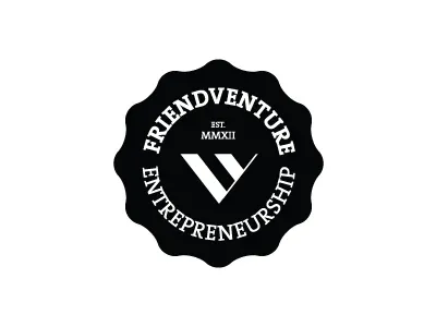 Friendventure stamp 1.1 crest logo sign stamp typography