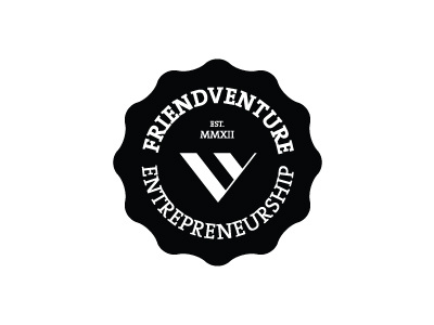 Friendventure stamp 1.1 crest logo sign stamp typography