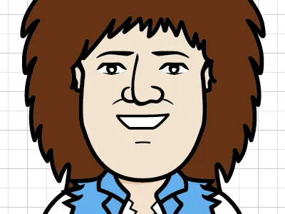 Justin (80's hair metal) animation documentary vector