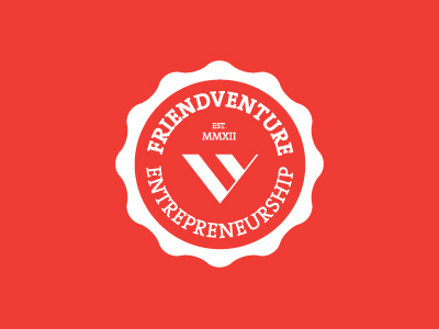 Friendventure stamp 1.2 crest logo sign stamp typography