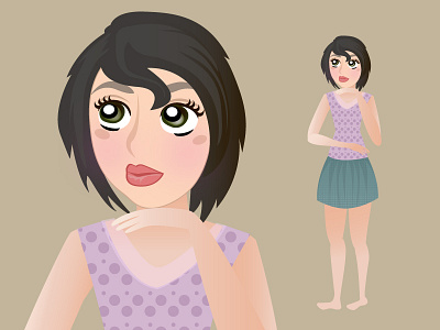 Summer fashion fashion feminine girl illustration vector