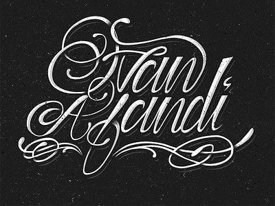 Signature afandi drawing handmade ivan lettering script signature tattoo typography