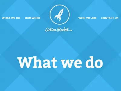 Action Rocket website actionrocket flat design web design