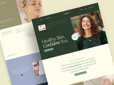 Skincare Clinic Landing Page beautycare dermatology healthcare landing page landing page skincare landing page ui ui design website website design