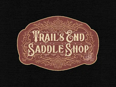 Trail's End Saddle Shop branding company brand logo company branding company logo design graphic design illustration logo typeface