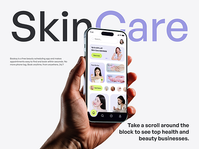 Boosky-Beauty & Wellness Services -Mobile App UI/UX ai app beauty app health fitness mobile app skin care skin care app ui ux well being app