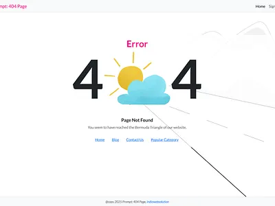 Prompt: 404 Error Page 404 animation bootstrap branding dailyui design error responsive theme ui website