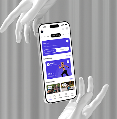 Run - Running Plans - Mobile App app design design dribbbleshots fitnessgoals fitnessui mobile app mobileappdesign run running app ui ui design ui kit uiux design ux