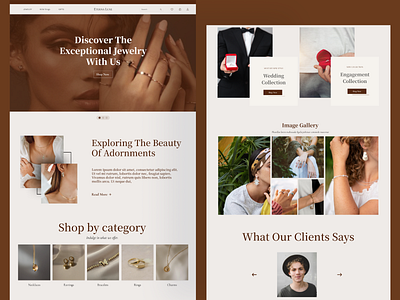 Jewelry Landing Page UI branding design desktop ecommerce jewelry landingpage ui website