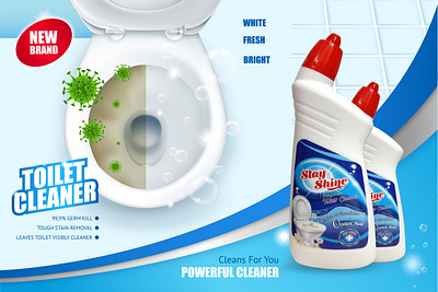 Stayshine Toilet Cleaner branding cleaner poster product stayshine