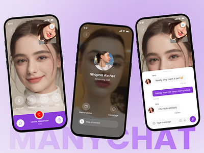 Many Chat Mobile App Ios andriod app app design chat chat app chat bot chat ui communication design friends ios many chat message messenger mobile app social network ui ux video call whatsapp