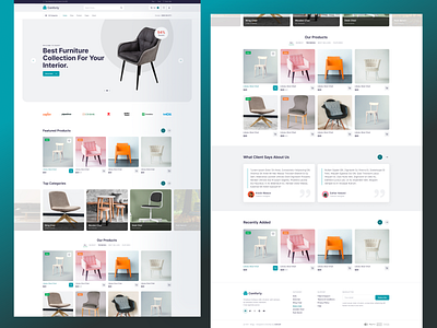 Chair Store Landing Page UI chair design desktop ecommerce furniture landingpage ui website