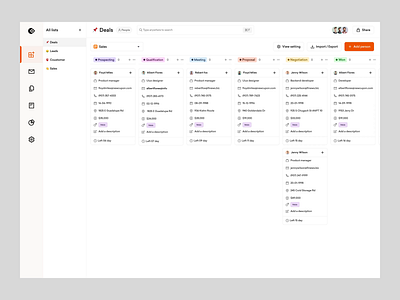 Openhub - Add Person Dashboard Flow activities dashboard animation crm crm application crm platform ctivities management customer relation management dashboard design marketing application marketing web app saas saas marketing application saas platform task management ui ui ux design user management ux