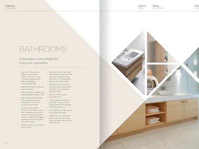 Property Brochure Spread angular brochure contemporary minimal real estate triangle