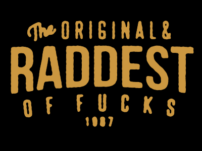 Raddest of fucks orange rad type vintage