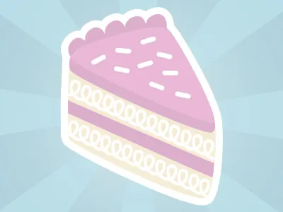 Cake cake dessert frosting kawaii slice sprinkles sweets vector