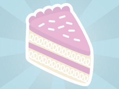 Cake cake dessert frosting kawaii slice sprinkles sweets vector