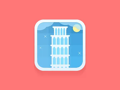 Tower flat icon simple tower