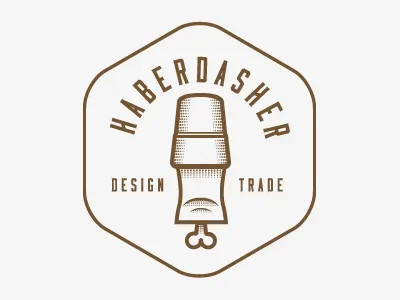 Haberdasher Design art bone branding design finger icon logo simple thimble