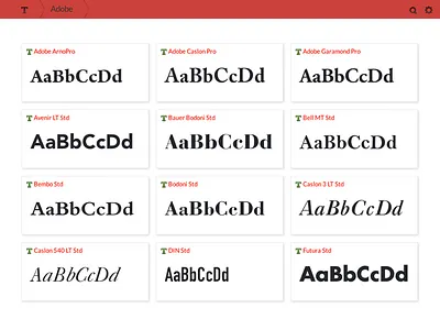 Font Lens typeface previews app font font lens lens preview