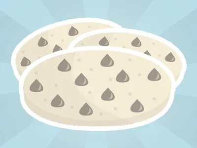 Cookies chip chocolate chocolate chip cookie dessert kawaii sweets vector