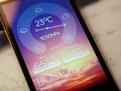 Weather widget app dribbble poland htc one poland weather app weather wigdet widget