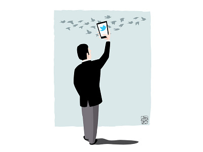 Serial Twitters birds funny illustration media mobile twitter