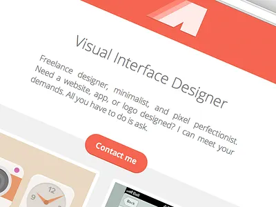 Personal Website clean flat personal portfolio website