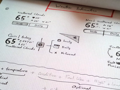 Weather App Sketches android ios mobile sketch weather