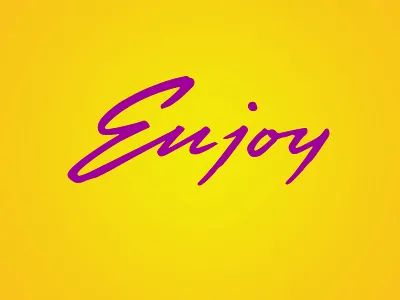 Enjoy lettering marker pen ink script