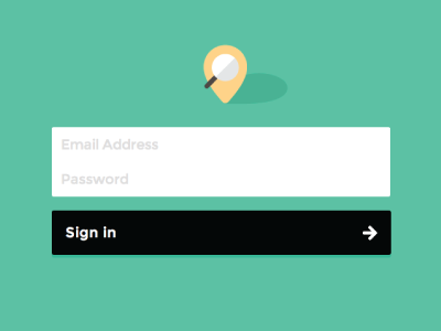 Sign in clean design email flat form in minimal password sign ui web