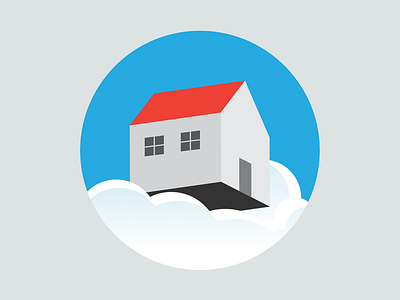 Cloud House blue branding clean cloud clouds design house logo sky