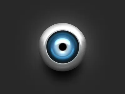 One Layer Style - the eyeball :D chrome free psd sphere style